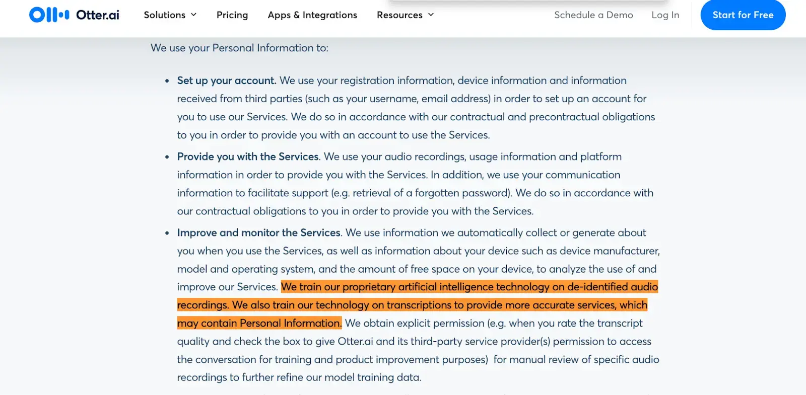 Otter AI's Privacy Concerns
